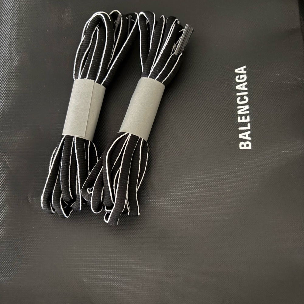 Balenciaga Black and White Shoelaces